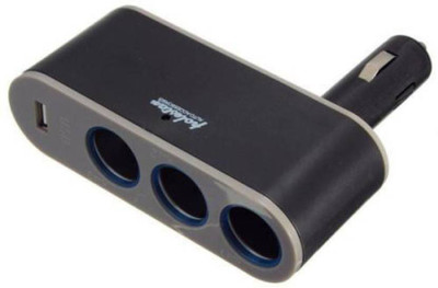 Moonshine Socket 3 Socket Adapter Splitter USB Port Charger Car Cigarette Lighter Car Cigarette Lighter(3) Flipkart