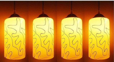 PR Prashant Pack Of 4 Pendants Ceiling Lamp(White)