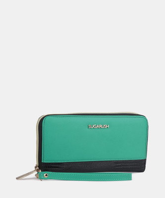 

SUGARUSH Casual Black, Green Clutch