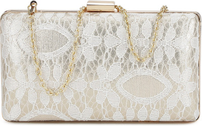 

Satya Paul Casual White, Gold Clutch, Gold;white