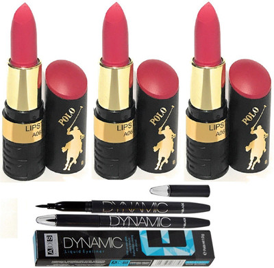 

ADS 3 Polo Lipstick With Dynamic Eyeliner(Set of 4)