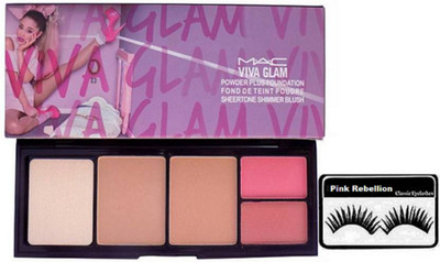 

Pink Rebellion Eyelashes,Mac Viva Galm 2 Shade Compact & 2 Shades Blusher(Set of 2)