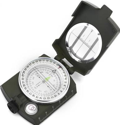 CASON Waterproof Army Metal Lensatic Prismatic Navigator For Directions Military Compass(Green)
