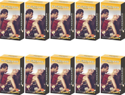 PLAYGARD Butterscotch Flavored More play, More Time, Climax Delay - Super Dotted 10X10=100 (Concealed/Confidential Packaging) Condom(Set of 10, 100S)