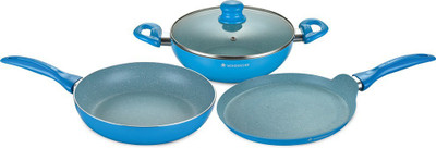 Wonderchef Diana Set - Blue Induction Bottom Cookware Set(Aluminium, 3 - Piece) 1