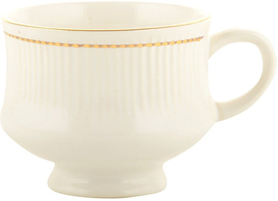 

PFUMART BC00011C14 Bone China Mug(140 ml, Pack of 6), White