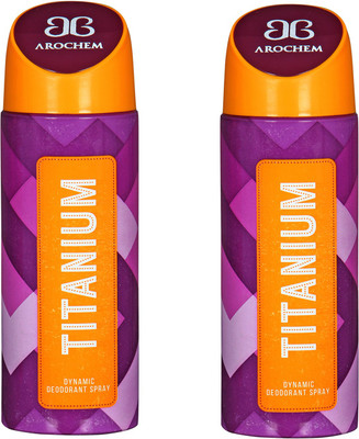 

Arochem TITANIUM -2 COMBO DEO DYNAMIC DEODORANT BODY SPRAY - FOR MEN & WOMEN Body Spray - For Men & Women(400 ml, Pack of 2)