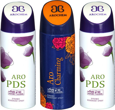 

Arochem Aro PDS & Aro Charming Combo Pack Dynamic Deodorant Spray Deodorant Spray - For Men & Women(600 ml, Pack of 3)
