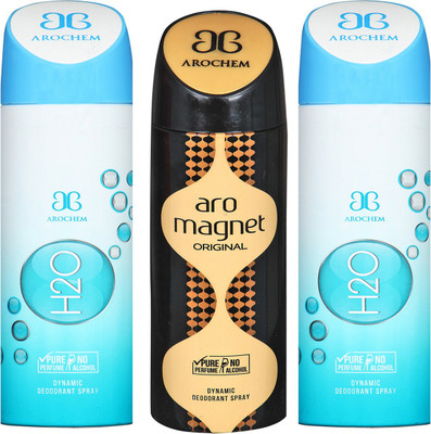 

Arochem H2O & Aro Magnet Combo Pack Dynamic Deodorant Spray Deodorant Spray - For Men & Women(600 ml, Pack of 3)