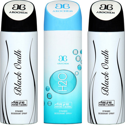 

Arochem Black Oudh & H2O Combo Pack Dynamic Deodorant Spray Deodorant Spray - For Men & Women(600 ml, Pack of 3)
