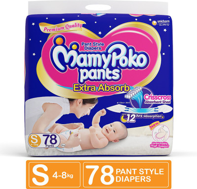 

MamyPoko Pants Extra Absorb Diaper - S(78 Pieces)
