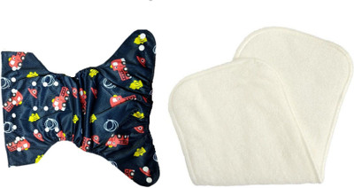 

Triple B Diaper cover/ cloth nappy/ Reusable New Adjustable All Sizes Baby Washable Cloth Diaper Nappies for Babies,0 to 2 Years + 1 Microfiber insert pad - Truck Blue - L