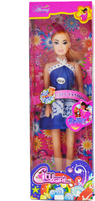 

Planet of Toys Beautiful Smart City Girl Doll For Kids, Children(Blue)
