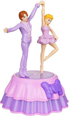 

See Inside Dancing Couple Angle Doll and Prince Ballroom(Multicolor)
