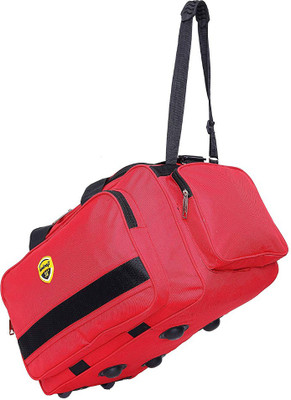 

Hard Craft 12 inch/32 cm (Expandable) Waterproof and Roller wheels Travel Duffel Bag(Red)