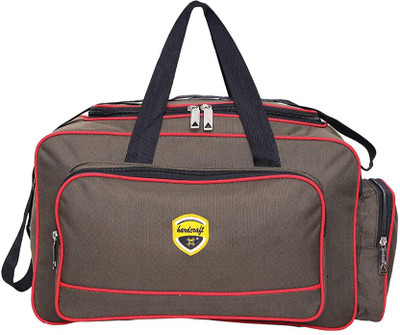 

Hard Craft 13 inch/33 cm (Expandable) Lightweight Waterproof Travel Duffel Bag(Brown)