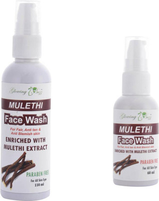 

Glowing Buzz Combo of mulethi facewash 110ml and 60ml each Face Wash(170 ml)