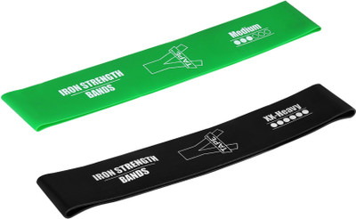 

A-TAPE Exercise Sports Loop Band | XX-heavy & Medium (Pack Of 2, Black | Green) Resistance Band(Black, Green)