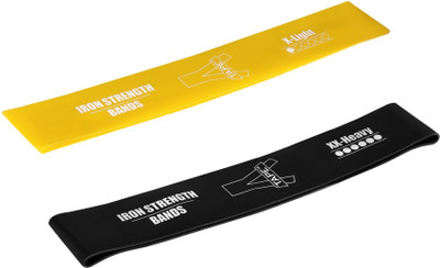 A-TAPE Exercise Sports Loop Band | XX-heavy & X-Light (Black | Yellow, Pack of 2) Resistance Band(Yellow, Black, Pack of 2)