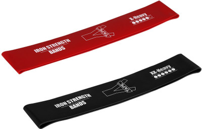 

A-TAPE Exercise Sports Loop Band | Xx-heavy & X-Heavy (Pack of 2, Black | Red) Resistance Band(Black, Red, Pack of 2)