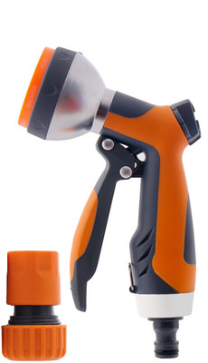 DOLPHY 7 Pattern High Pressure Water spray gun With 3\4 inch Connector 0 L Hose-end Sprayer(Pack of 1)