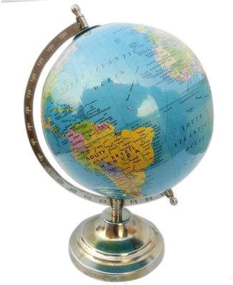 

Cart4Craft Blue With Multicolored Ocean Desk & Table Top Political World Globe(Medium Blue)