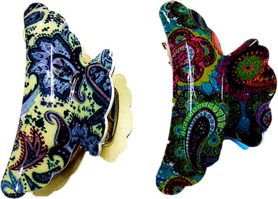 

Proplady Designer Combo (Pack of 2, L Size) Printed Double Layered Butterfly Clutch for Girls & Women|Girls Hair Accessories Hair Clip, Hair Claw, Bun Clip, Banana Clip, Back Pin(Multicolor)