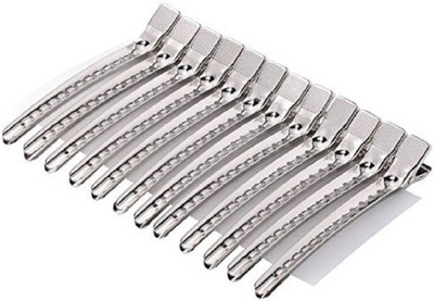 

Mataiva Hair Salon Sectioning Clips For Women Duck Clips(Pack of 12) Hair Clip(Silver)