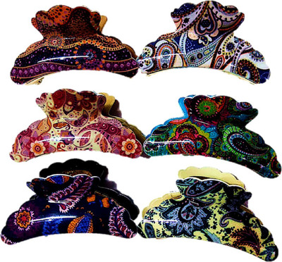 

Proplady Designer Combo (Pack of 6, L Size) Printed Double Layered Butterfly Clutch for Girls & Women|Girls Hair Accessories Hair Clip, Hair Claw, Bun Clip, Banana Clip, Back Pin(Multicolor)