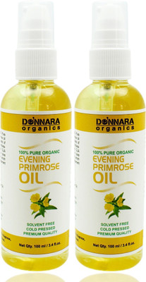 

Donnara Organics Premium Evening Primrose oil- 100% Pure & Natural Combo pack of 2 bottles of 100 ml(200 ml) Hair Oil(200 ml)