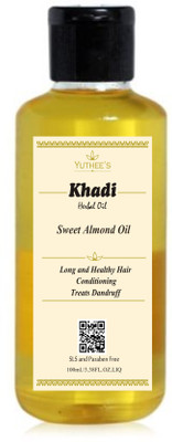 

Yuthee's Khadi Natural & Herbal Sweet Almond Oil, 100ml Hair Oil(100 ml)
