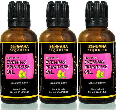 

Donnara Organics 100% Pure & Natural Evening Primrose oil Combo pack of 3 bottles of 30 ml(90 ml) Hair Oil(90 ml)