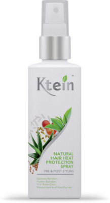 

ktein Natural Hair Heat Protection and Nourishment Spray, Infused with Rice Water, Flaxseeds, Grapeseeds, Aloevera, Greentea Spray(100 ml)