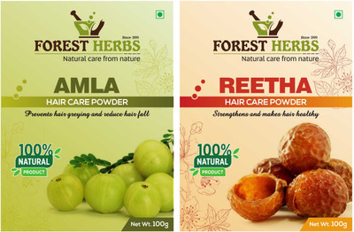 

Forest Herbs Amla & Reetha Powder Pack of 2 (Each 100Grm)(200 g)