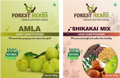 

Forest Herbs Amla & Shikakai Mix Powder Pack of 2 (Each 100Grm)(200 g)