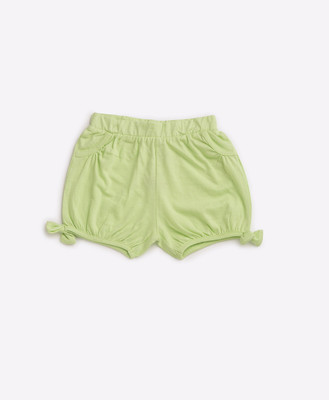 

PINK & BLUE by fbb Short For Girls Casual Solid Cotton(Green, Pack of 1, Lime