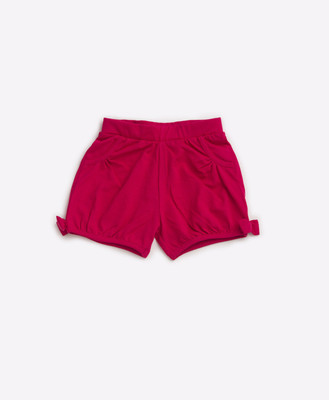 

PINK & BLUE by fbb Short For Girls Casual Solid Cotton(Pink, Pack of 1, Fuschia