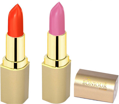 

Bonjour Paris Creamy Matte Lipsticks D6(pink, orange, 8 g)