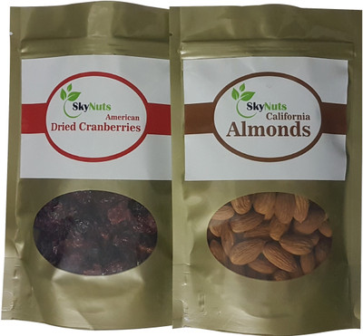 

SKYNUTS Premium Value Combo Pack# Almond 250g & Cranberry 200g # Almonds, Cranberries(450 g, Pouch)