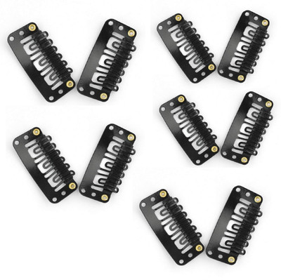 

JAGTEK Hair Wig Clips 10 pcs, Hair Toupee Clips, Hair Patch Clips, Hair Extension Clips, hair Attachment Clips, Hair Bonding Clips For Men & Women, Black Hair Clip(Black)