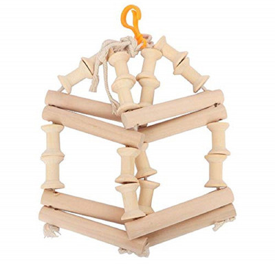 

SRI Natural Wooden and Chewing,Hanging Toy for Bird Style-8 Wooden Training Aid For Bird