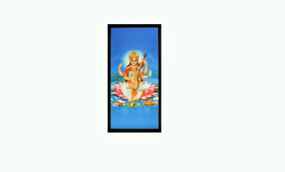 Maa Saraswati Sparkle Print Poster Without Frame (20 X 40 Inches) Fine Art Print(40 inch X 20 inch)