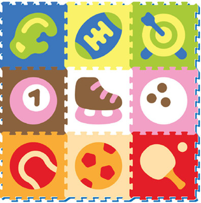 

Sunta Educational Sports Pop Up Puzzle mats Eva Non Toxic. 9 Interlocking Tiles ( Each 1.37Ftx1.37Ftx10mm)(1 Pieces)