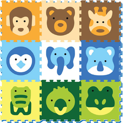 

Sunta Educational Animal Pop Up Puzzle mats Eva Non Toxic. 9 Interlocking Tiles ( Each 1.37Ftx1.37Ftx10mm)(1 Pieces)