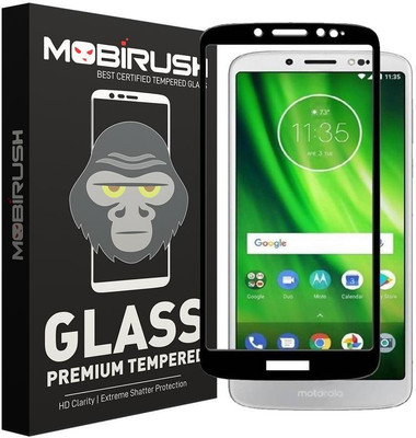 MOBIRUSH Edge To Edge Tempered Glass for Motorola Moto G6 Plus(Pack of 1)