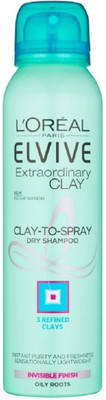 

L'Oreal Elvive Extraordinary Clay-to-Spray Dry Shampoo, Oily Roots - 150ml(150 ml)