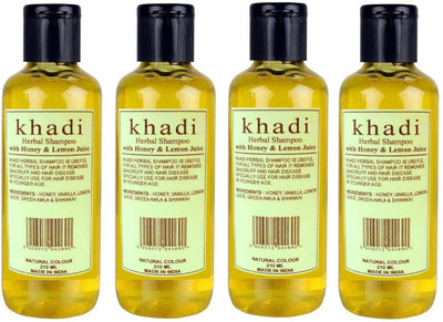 

Parvati Khadi Gramudyog Honey & Lemon Juice Shampoo - Best of 4 pcs(840 ml)