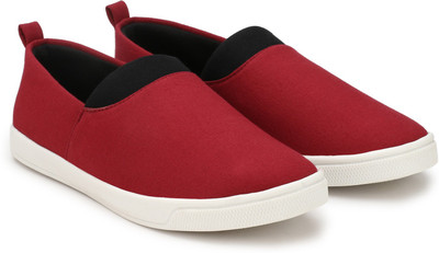 

True Soles Slip On Sneakers For Men(Red, Black