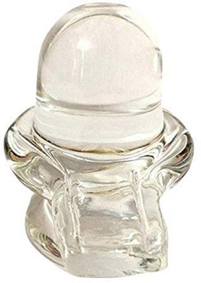 numeroastro Natural & Original Crystal/Sphatik Shiva Lingam/Shivling For Puja (128 Gms Approx) Decorative Showpiece  -  7 cm(Crystal, Clear)