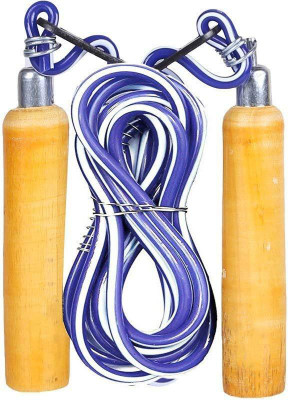 

QUINERGYS ™ Wooden Body Exercise Skipping Rope Speed Skipping Rope(Brown, Length: 320 cm), Multicolor-586